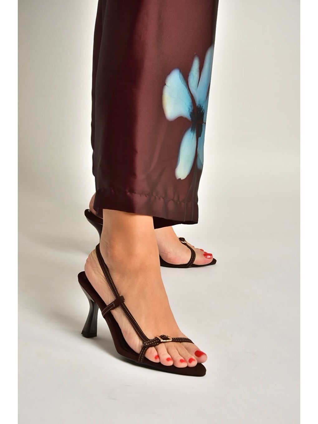 Kahverengi Kadın Topuklu Ayakkabı Y518990102-1