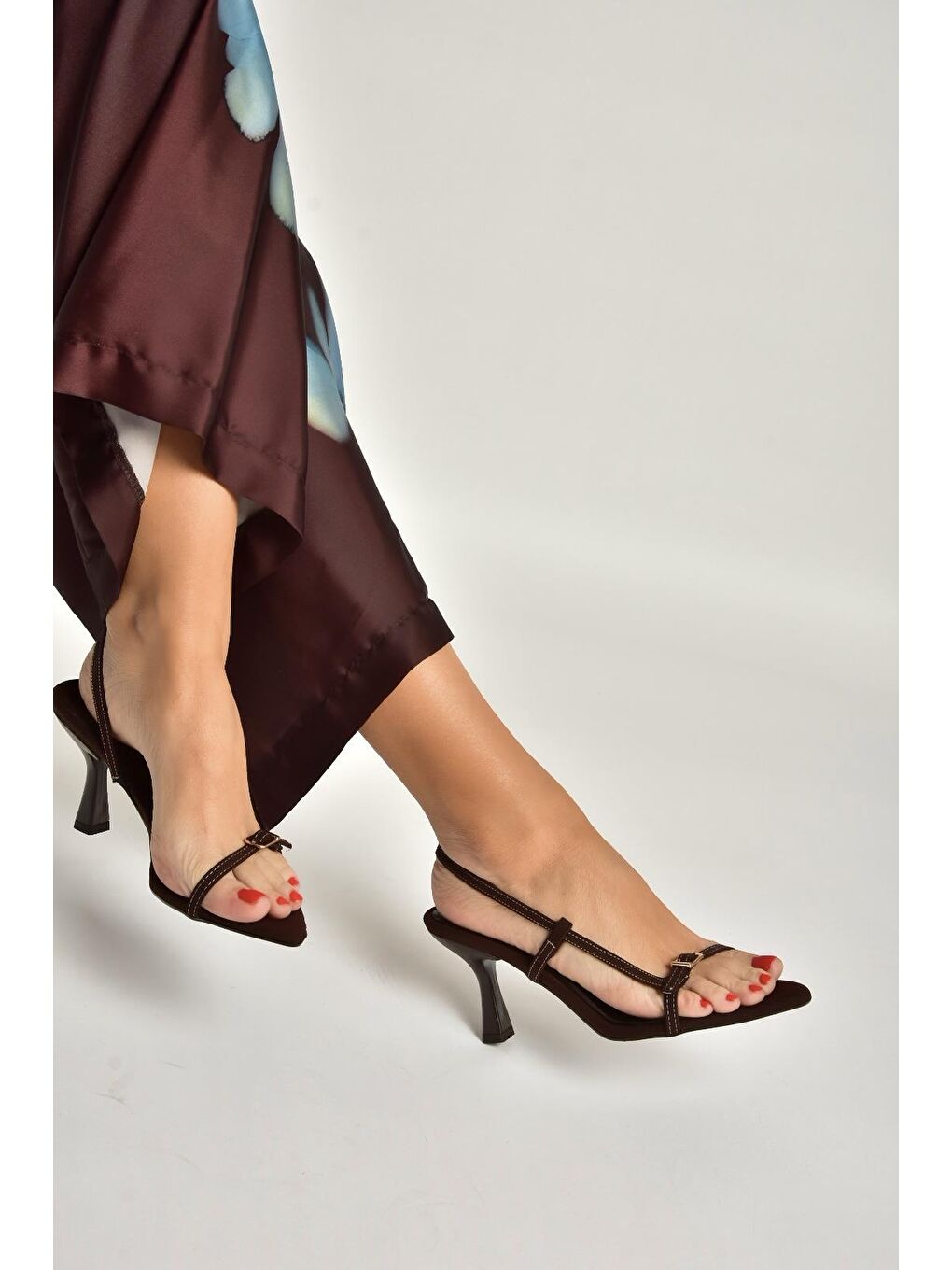 Kahverengi Kadın Topuklu Ayakkabı Y518990102-2