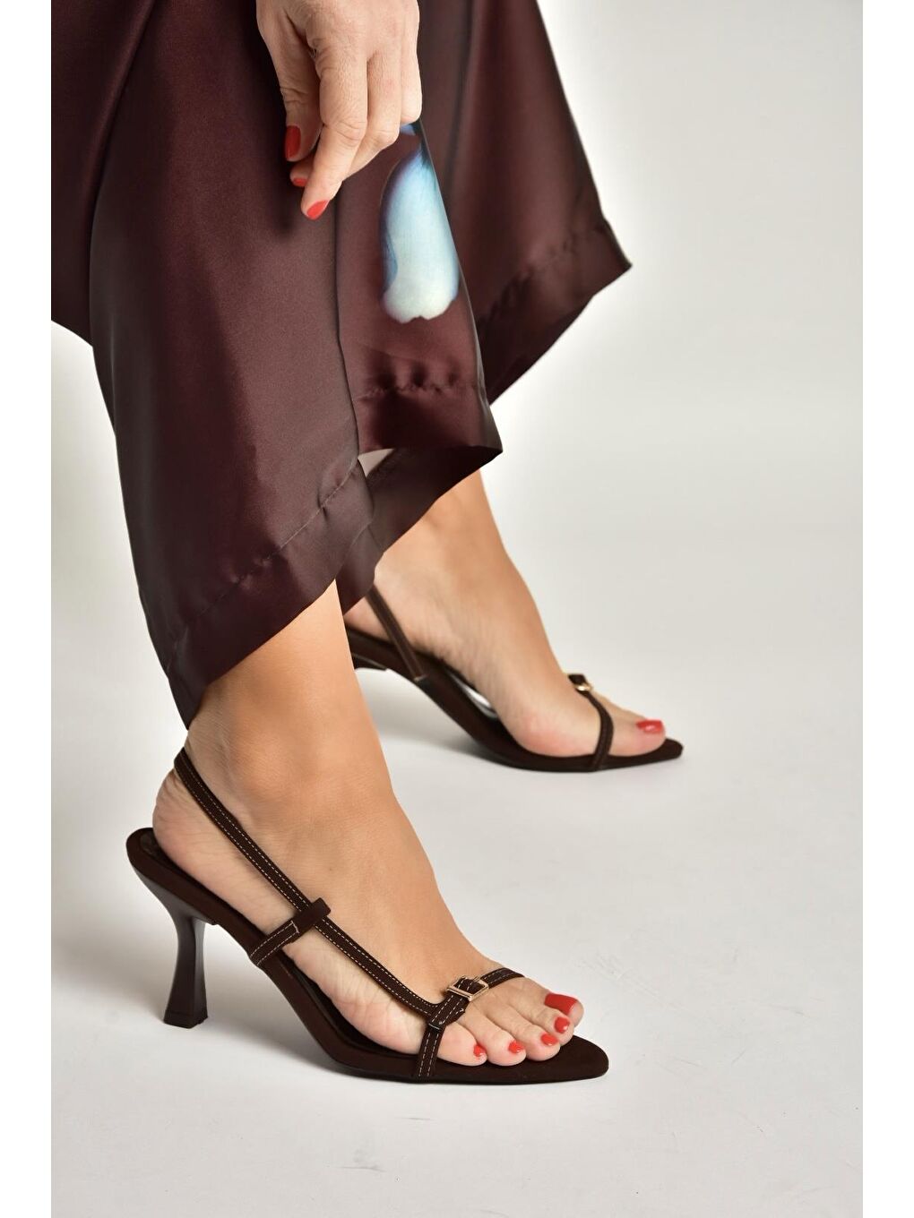 Kahverengi Kadın Topuklu Ayakkabı Y518990102-3