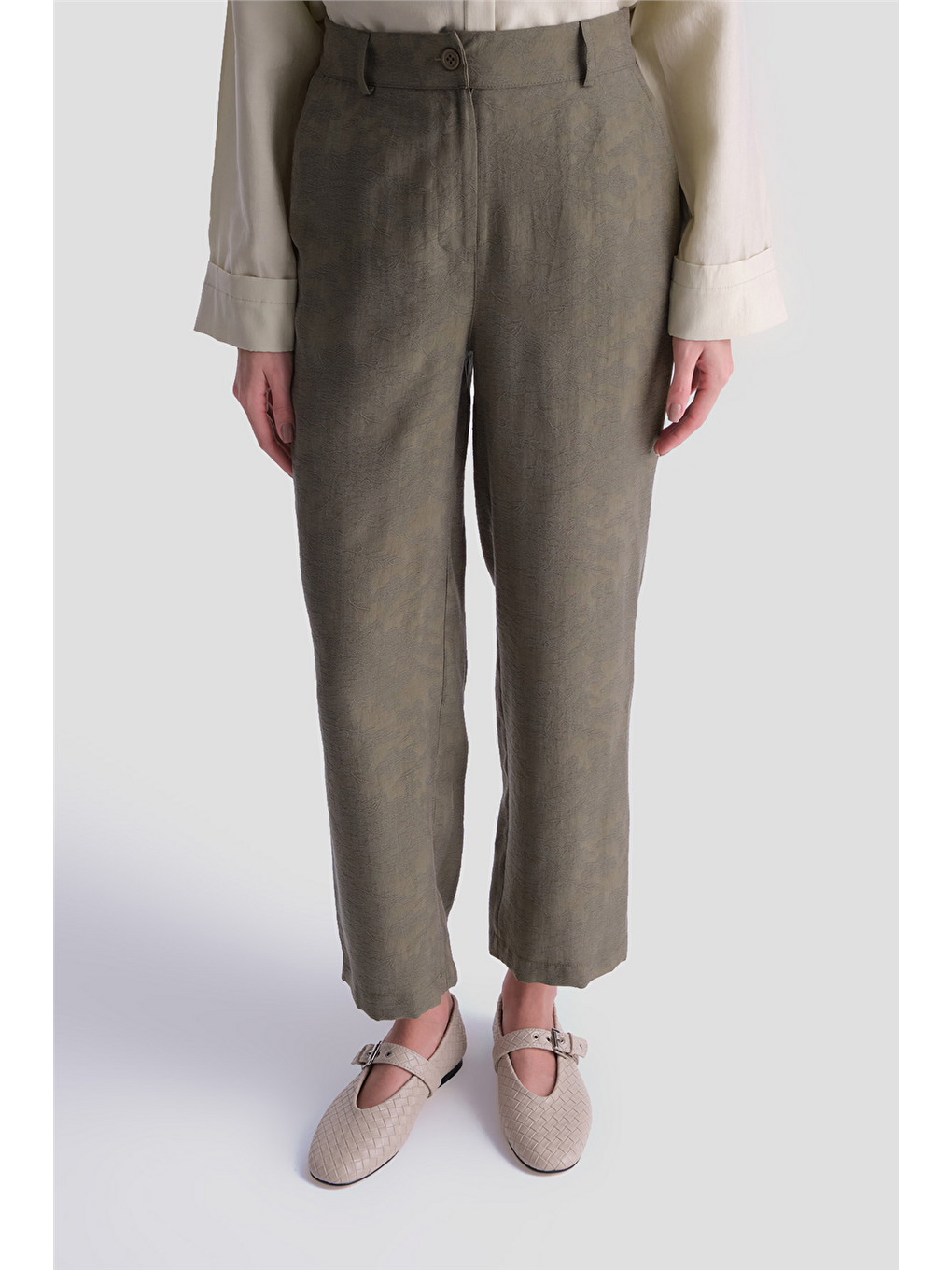 Jakarlı Blazer Takım Haki-5