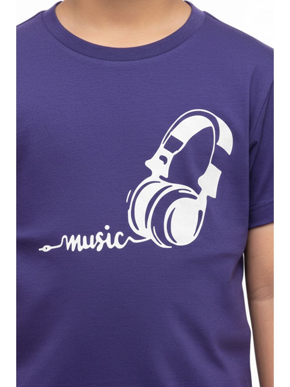 Lacivert Erkek Çocuk Baskılı Tişört-3