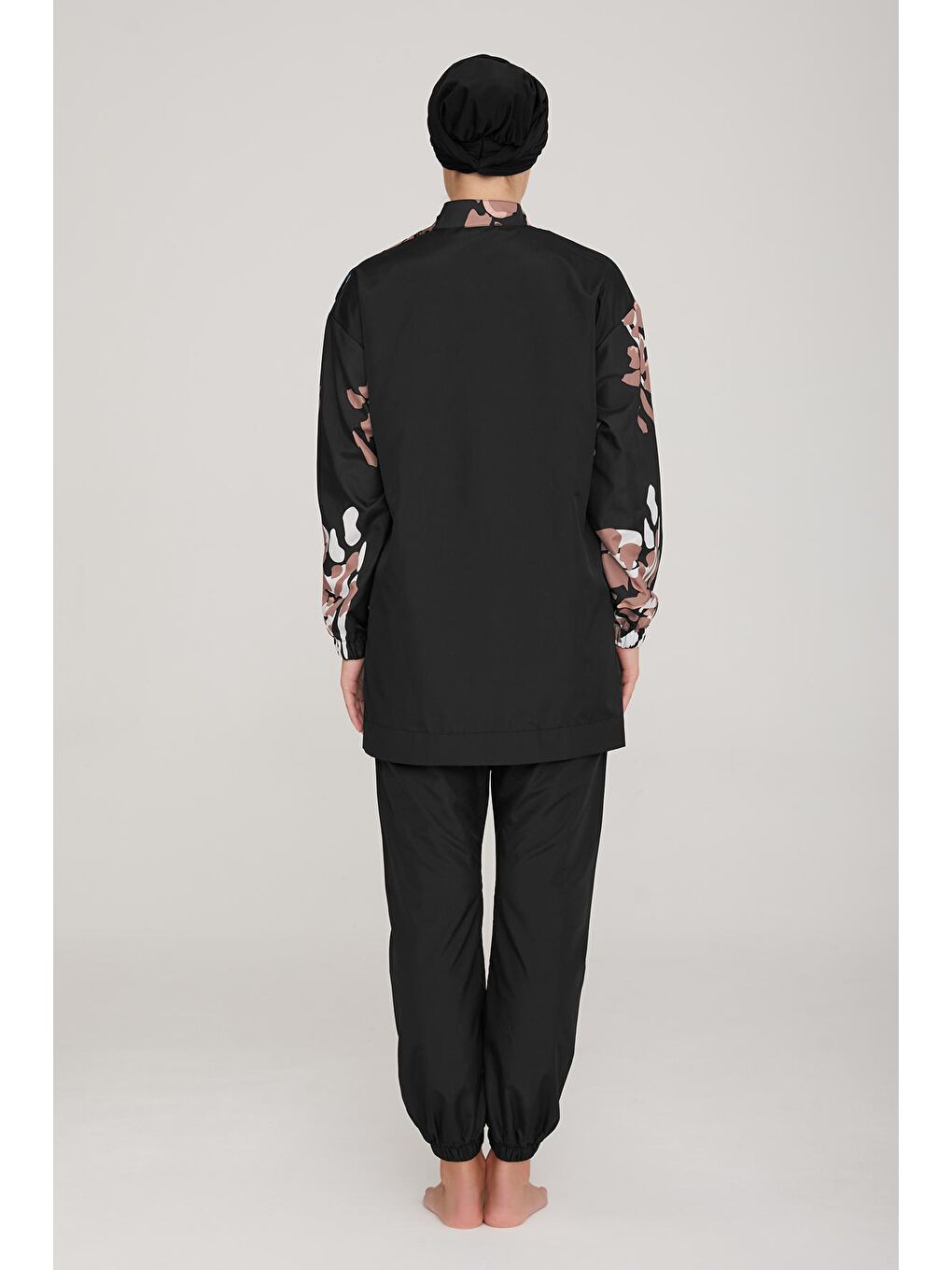 Paraşüt Tam Kapalı Tesettür Mayo Norton 8075 Siyah-4