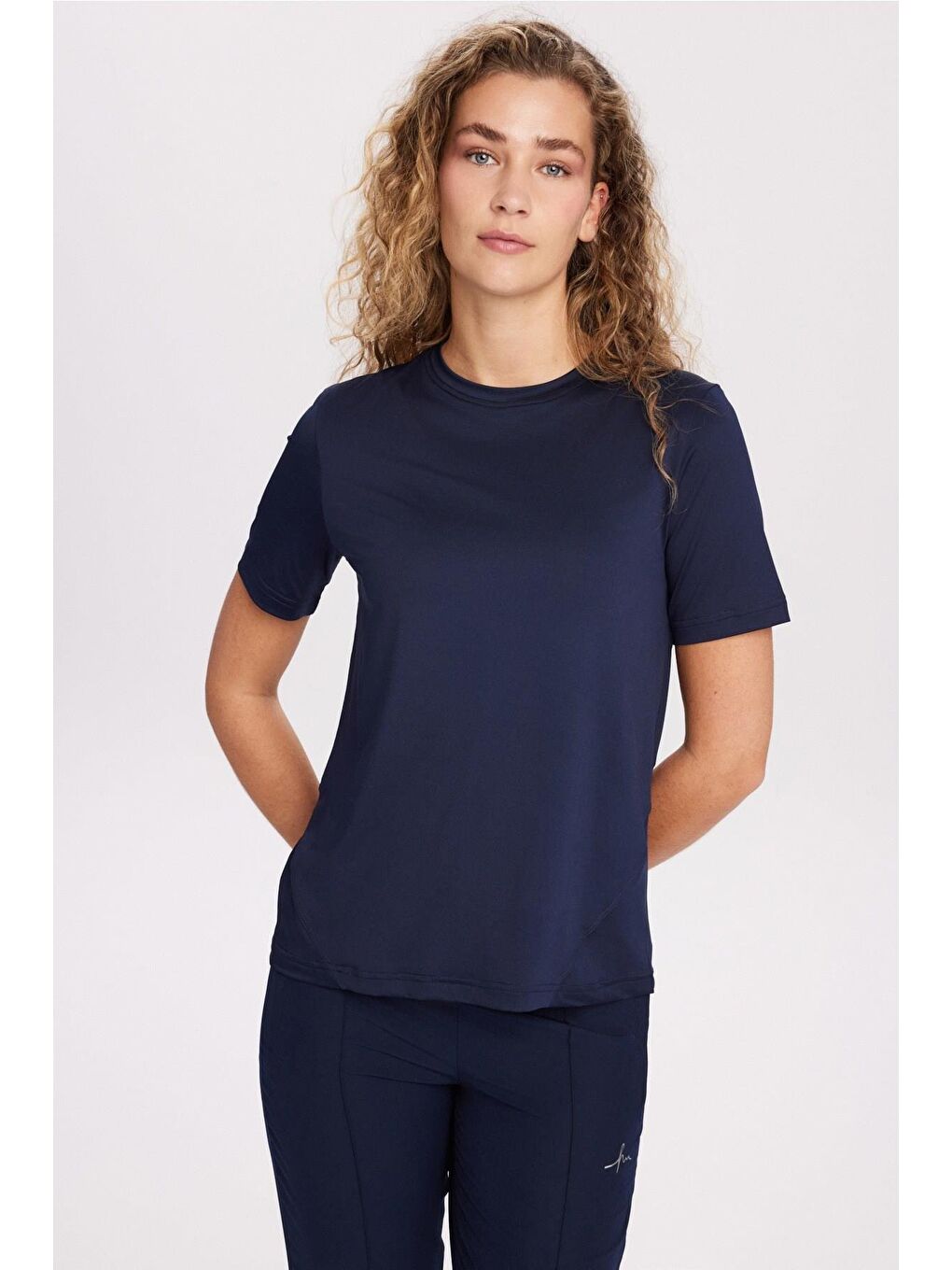 Active Kısa Kollu Lacivert Antrenman Üstü-Tişörtü Act-28