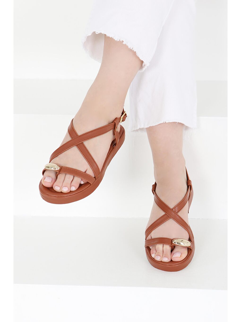 Kahverengi Kadın Taba Parmak Arası Sandalet - 27403