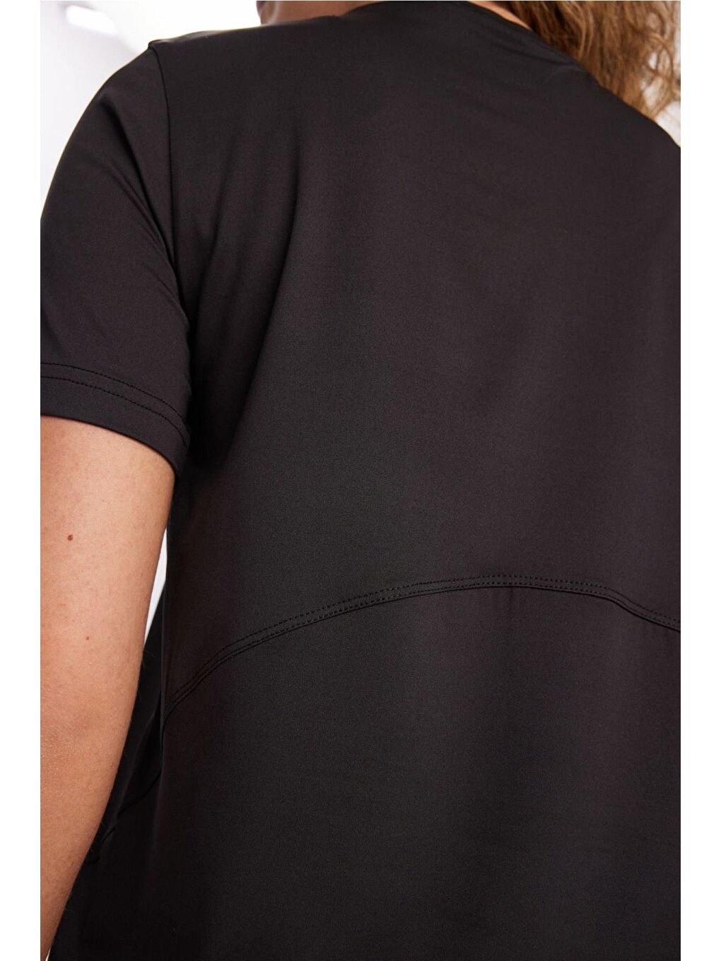Active Kısa Kollu Siyah Antrenman Üstü-Tişörtü Act-28-3
