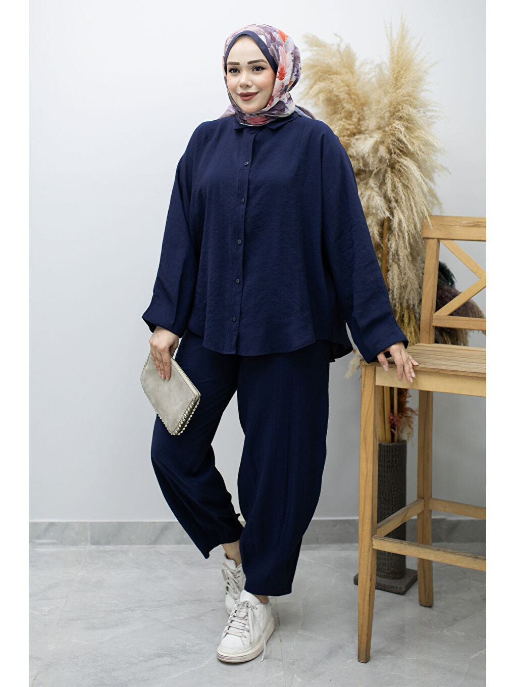 Oversize İkili Takım TSD260190 Lacivert