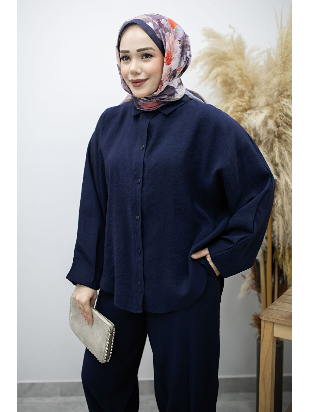 Oversize İkili Takım TSD260190 Lacivert-1
