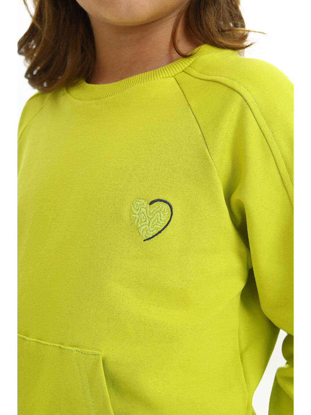 Yeşil Kız Çocuk Nakışlı Eşofman Takım-2