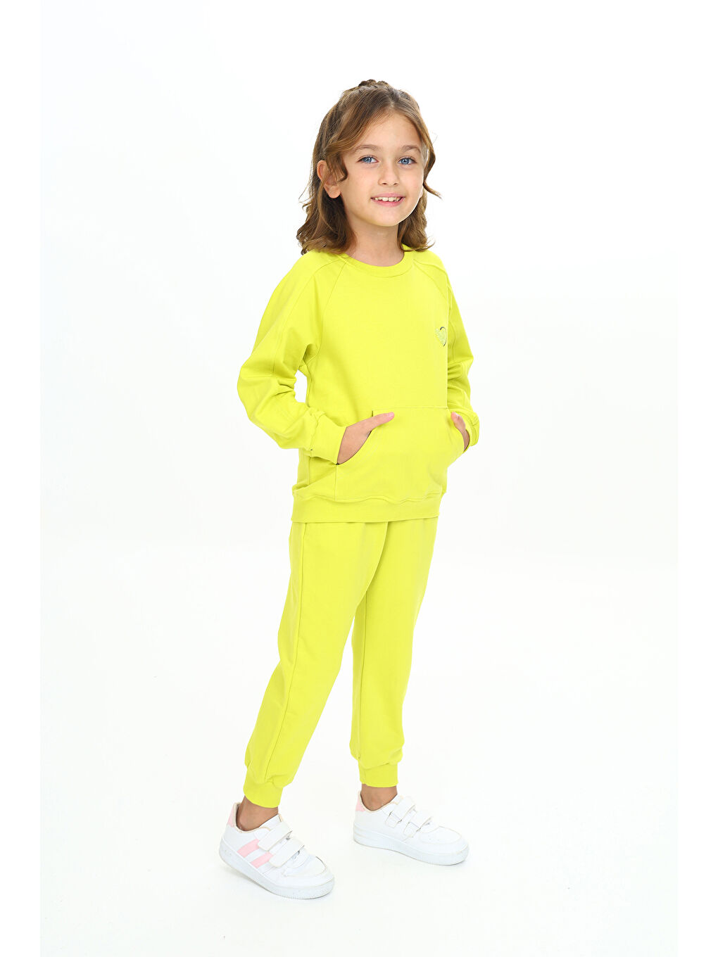 Yeşil Kız Çocuk Nakışlı Eşofman Takım-3