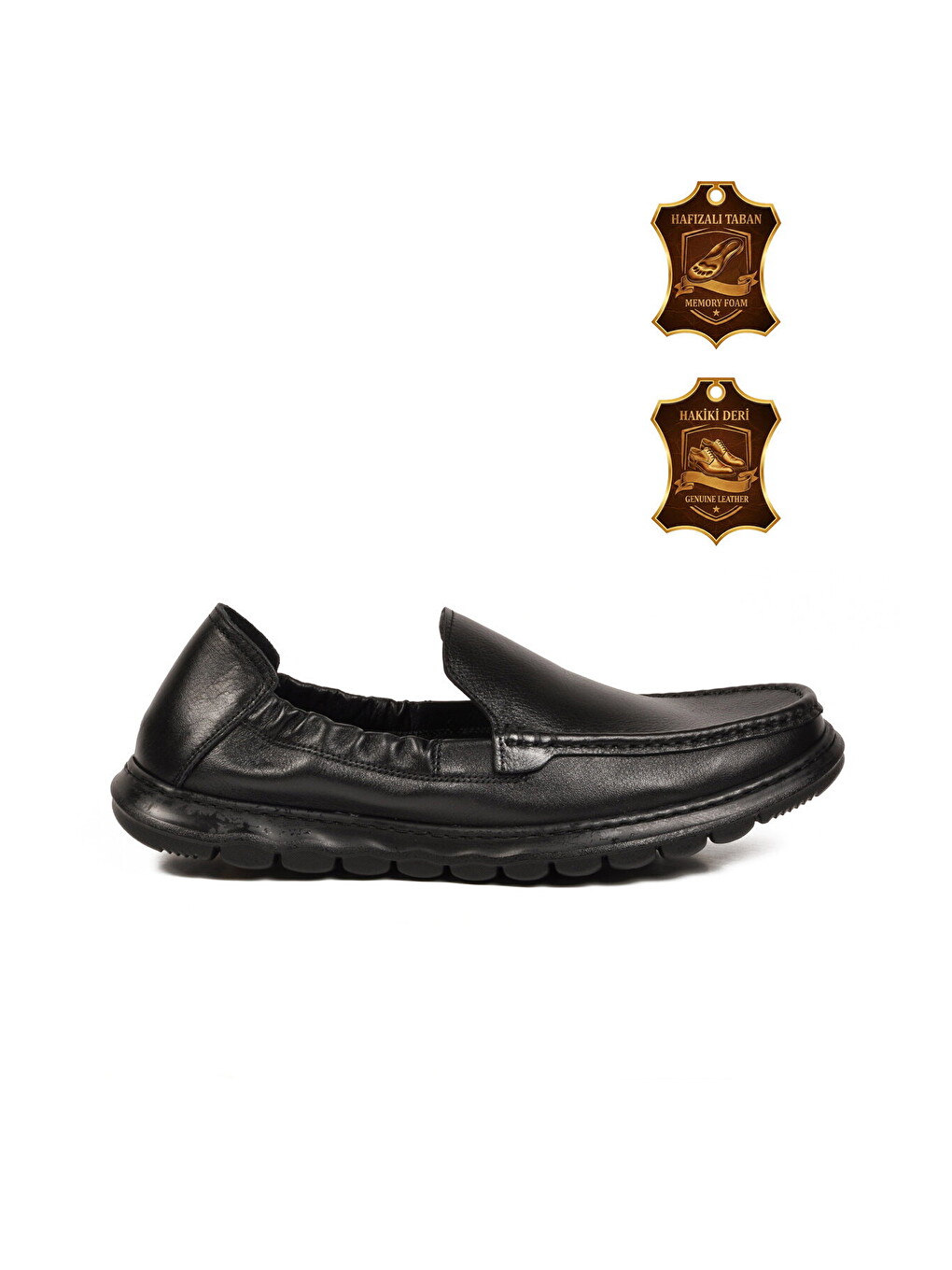 Siyah Erkek Hakiki Deri Smart Casual Loafer Ayakkabı Hafızalı Rahat Taban Sensitive M599 M