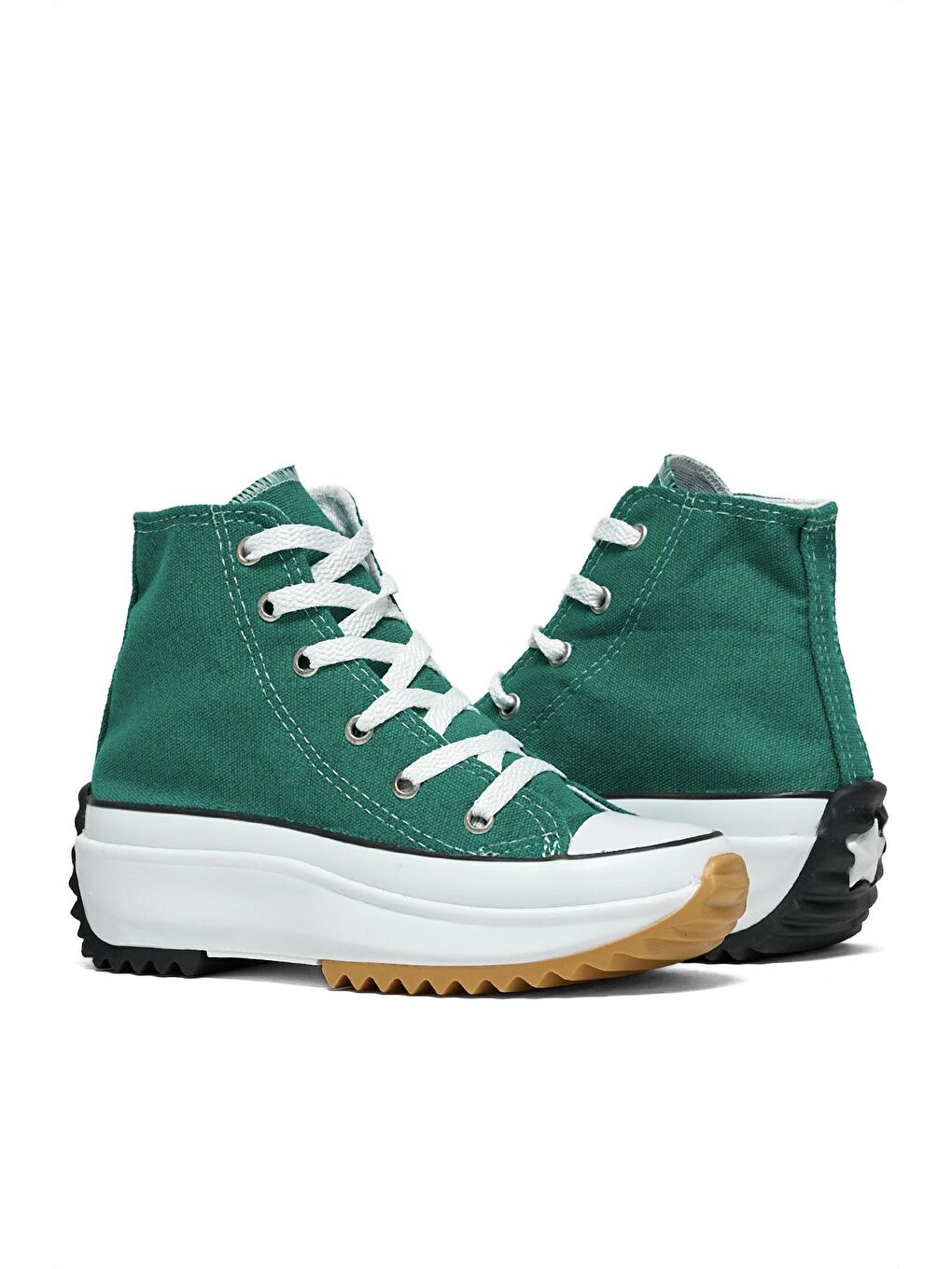 Çocuk Unisex Yeşil Rahat Kalıp Bağcıklı Uzun Spor Ayakkabı-2