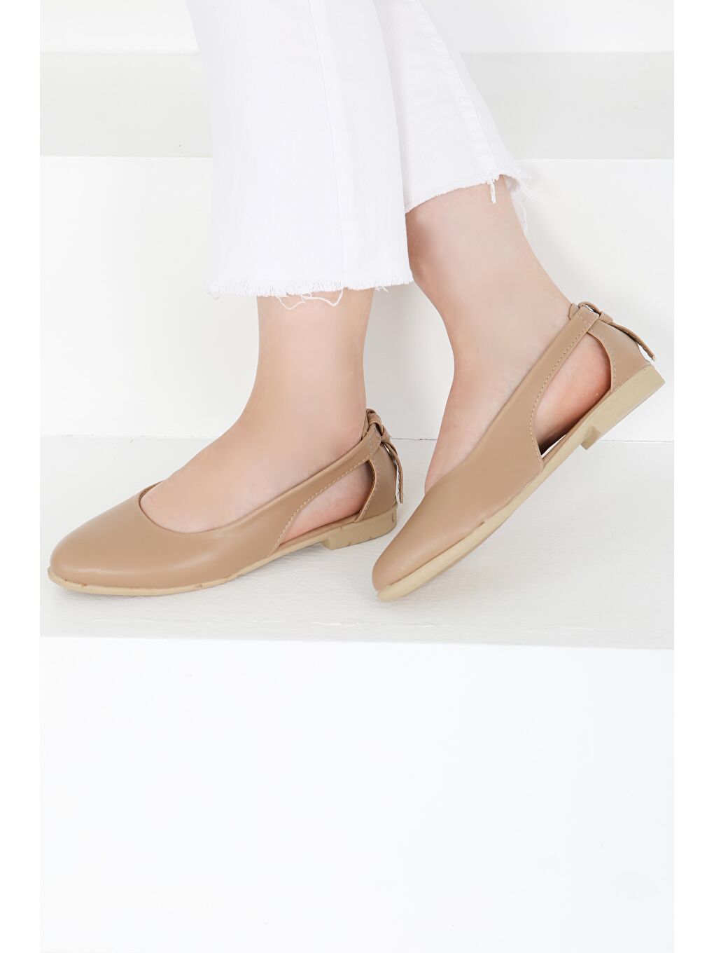 Bej Kadın Vizon Arkası Fiyonk Babet - 27415-2