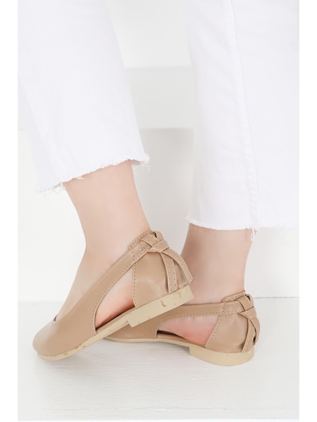 Bej Kadın Vizon Arkası Fiyonk Babet - 27415-4