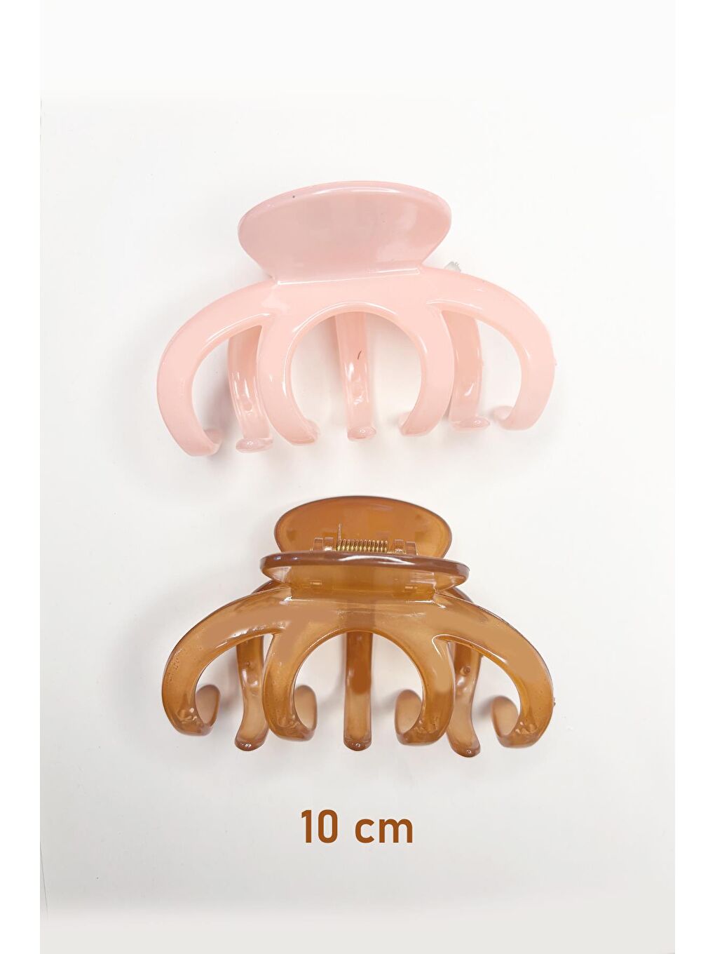 Pembe Ahtapot Model Lüks Plastik Büyük Saç Mandal Toka 2'li Paket-1