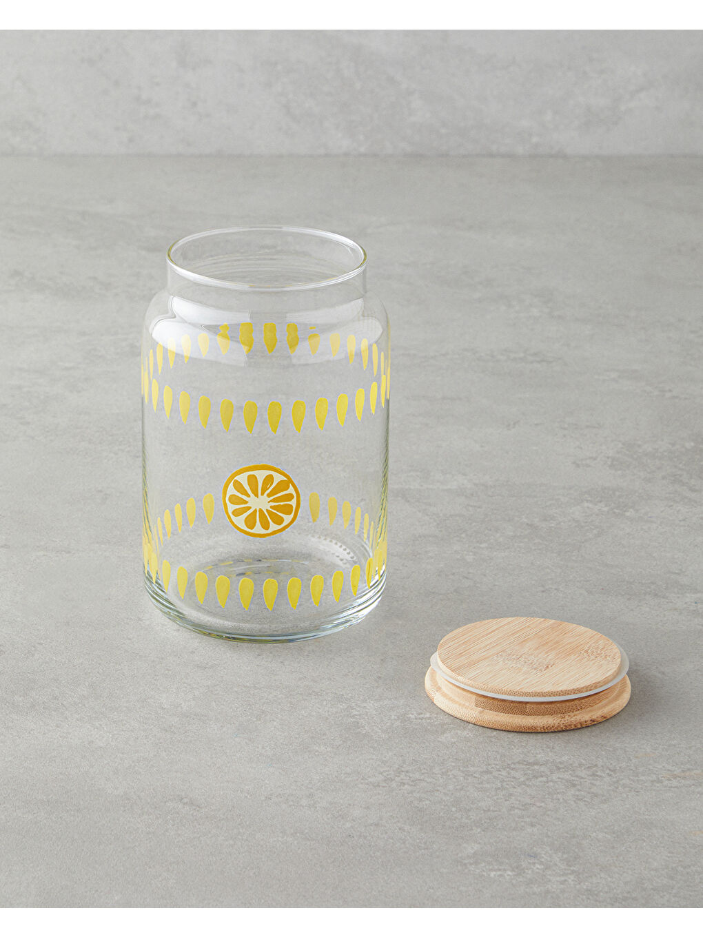 Renksiz Lemon Cam Kavanoz 970 ml Şeffaf-1