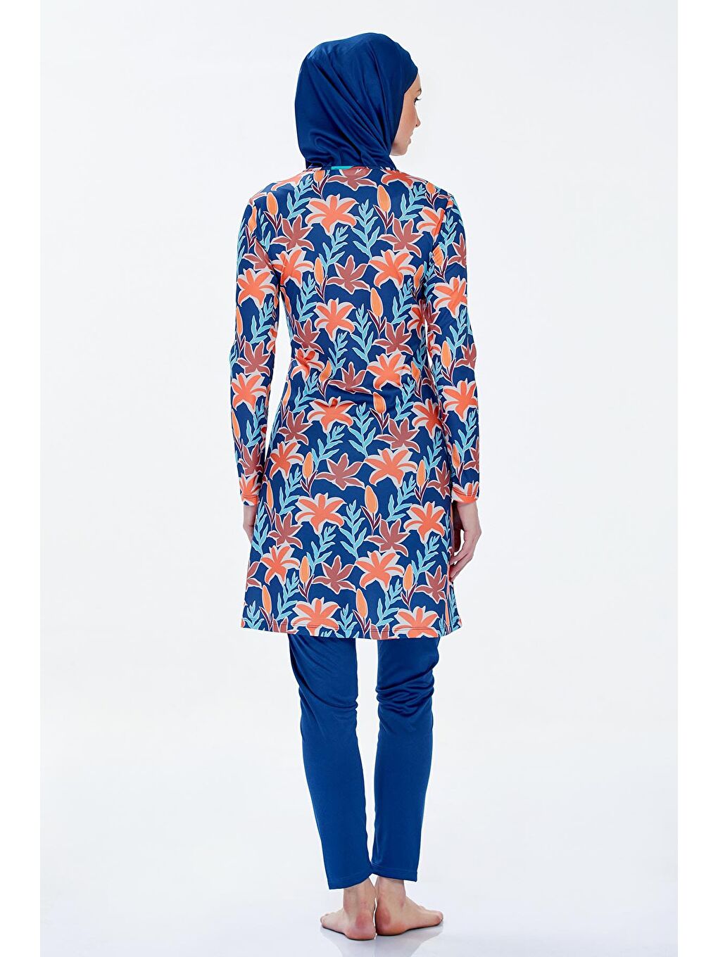 Karışık Desenli 5 Li Tesettür Mayo-1