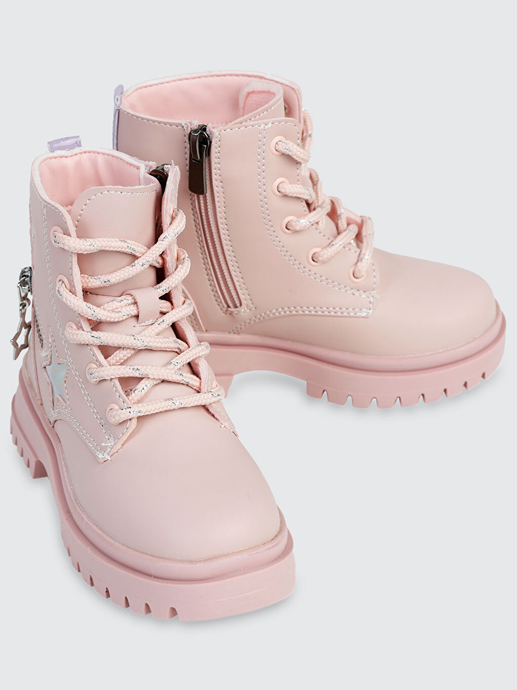 Pembe Boots Kız Çocuk Bot 31-35 Numara Pudra-3