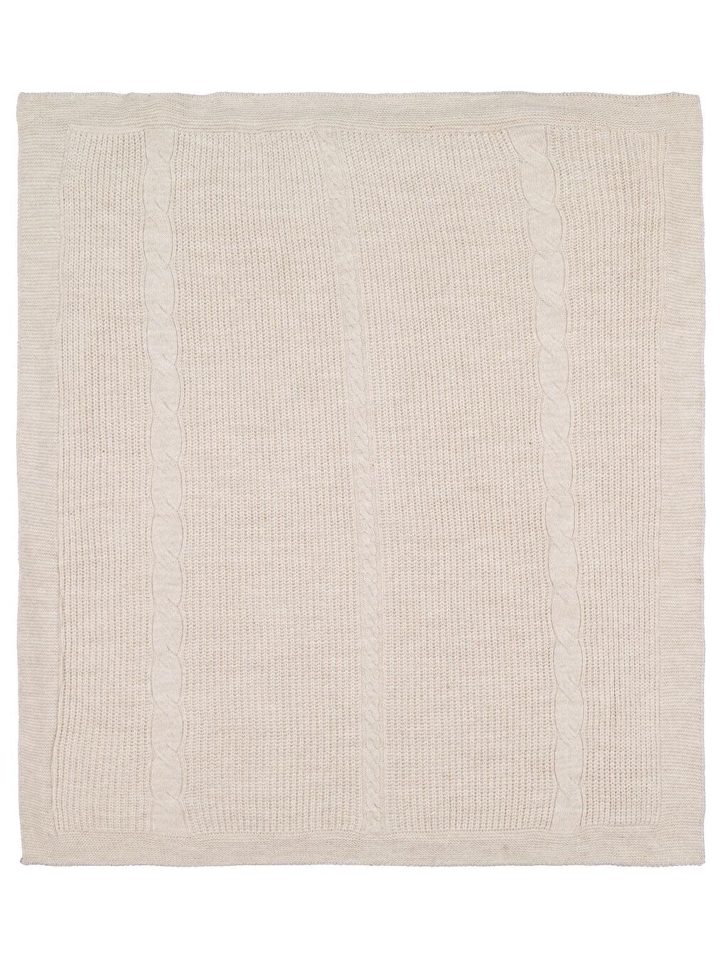 Baby Çizgili Velsoftlu Hattuş Battaniye - Bej Standart