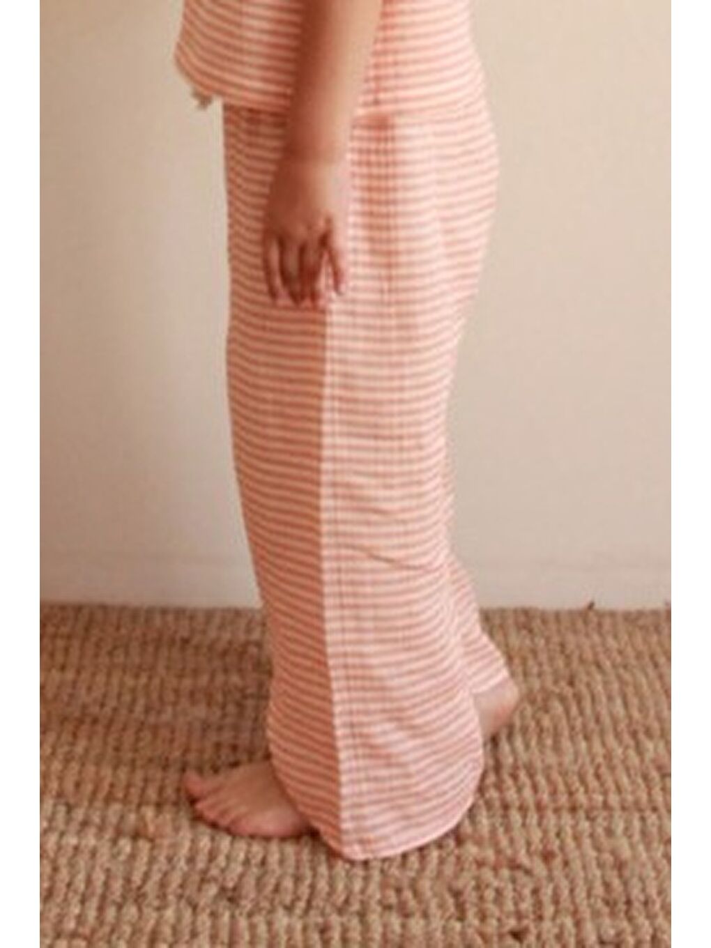 Turuncu Paça Detaylı Pantolon-1