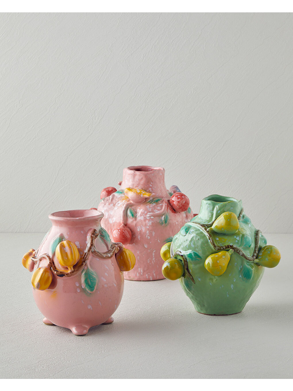 Summer Fruit Vazo 19x18x19 cm Pembe-2