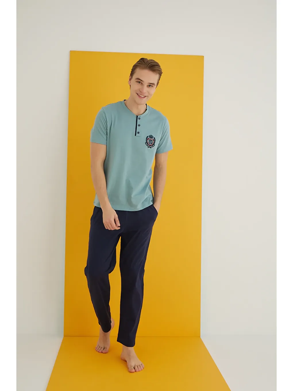 Yeşil Penye Erkek Pijama Takım 7501-17-1