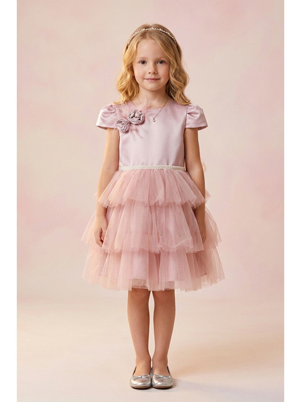 Pembe Kız Çocuk Abiye