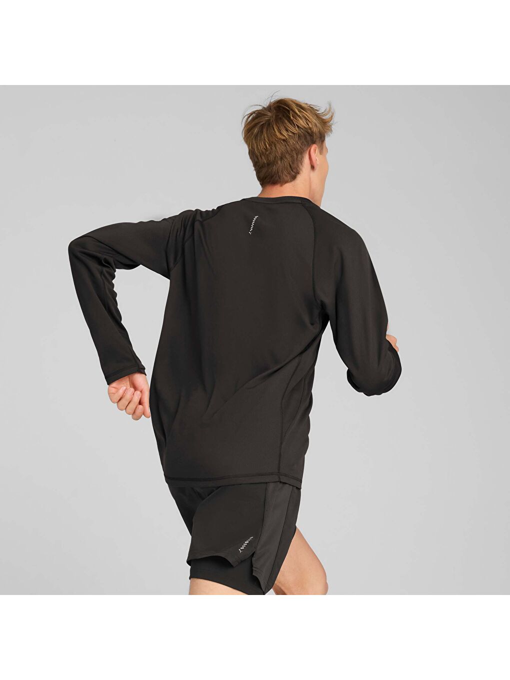 Siyah VELOCITY Erkek Uzun Kollu Koşu Üstü-2