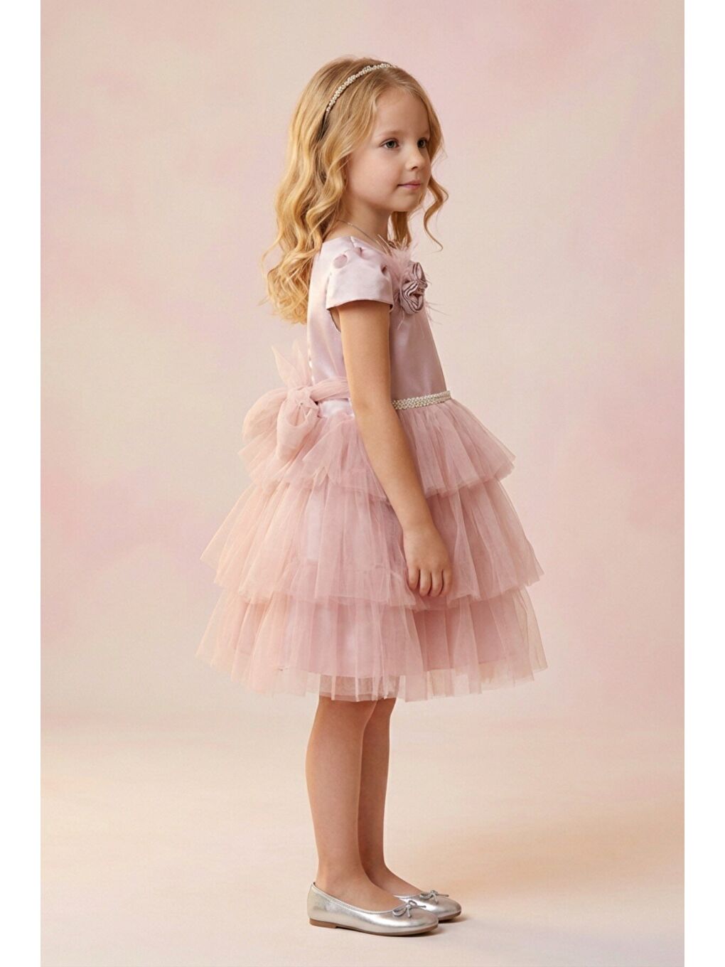 Pembe Kız Çocuk Abiye-1