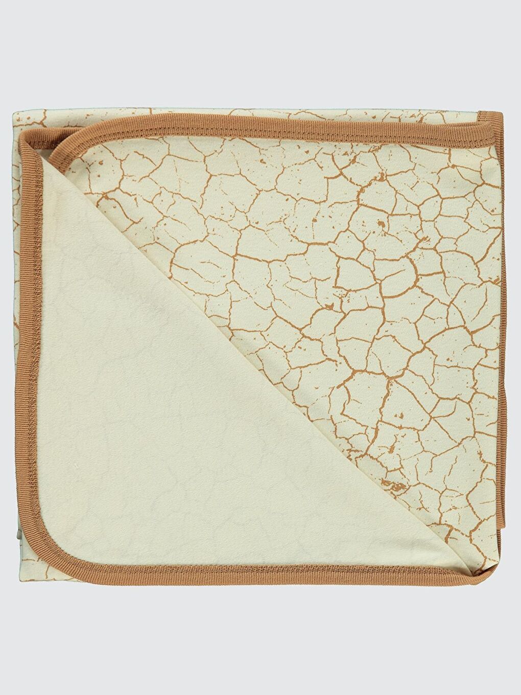Baby Crack Pattern Baskılı Battaniye - Kahverengi Standart