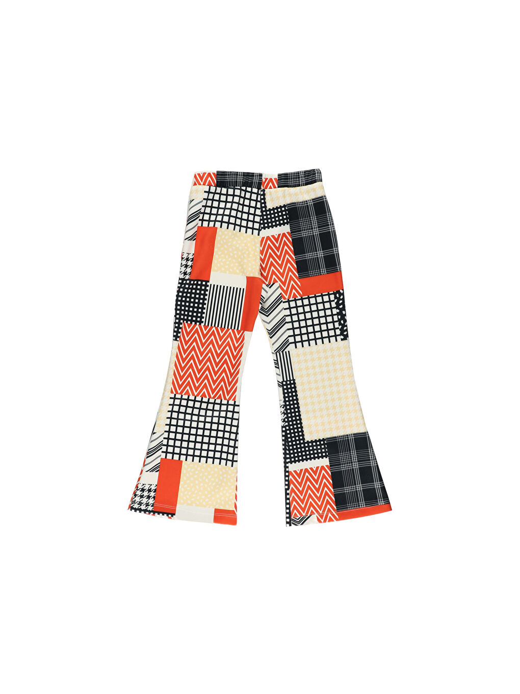 Turuncu Kız Çocuk Desenli Pantolon-1