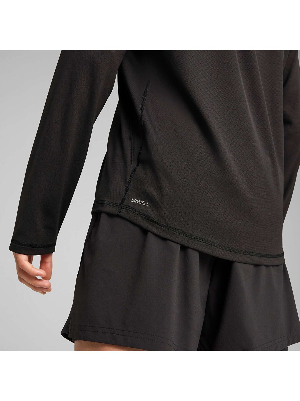 Siyah VELOCITY Erkek Uzun Kollu Koşu Üstü-4