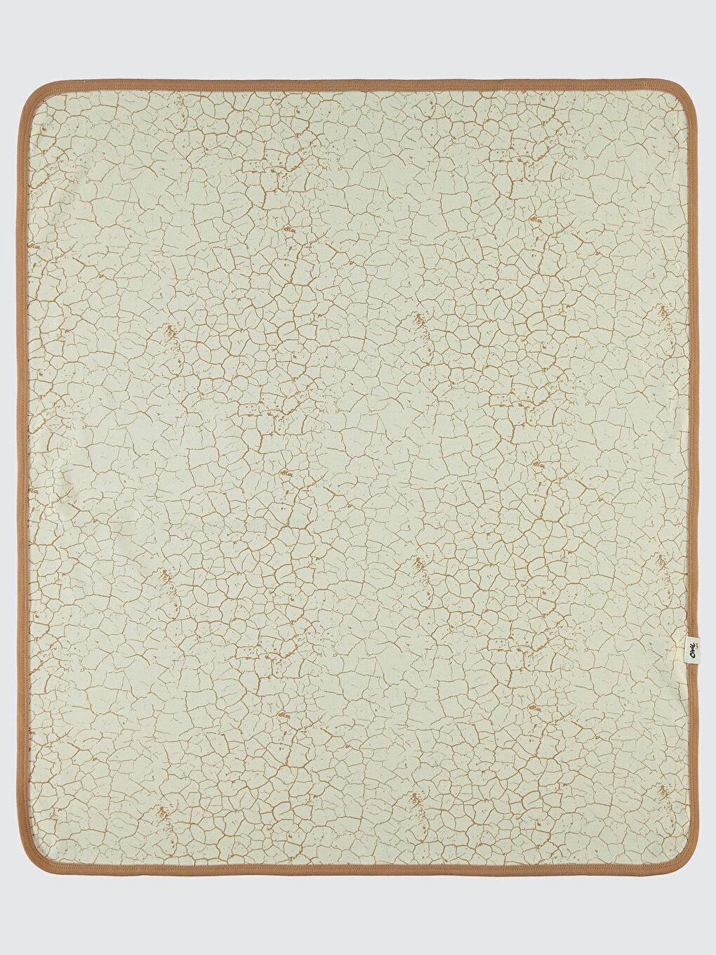 Baby Crack Pattern Baskılı Battaniye - Kahverengi Standart-1