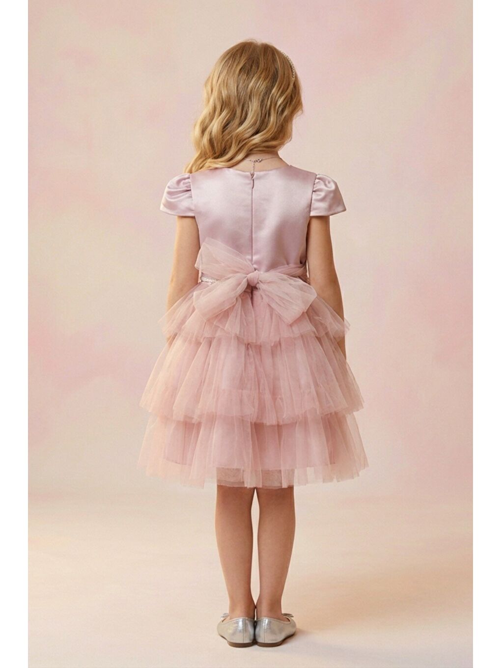 Pembe Kız Çocuk Abiye-3