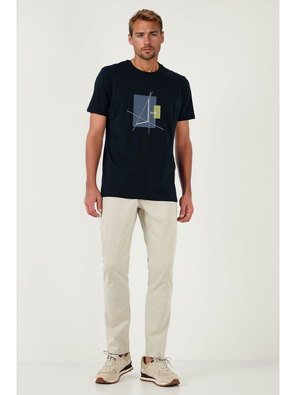 Bej Pamuklu Regular Fit Normal Bel Boru Paça Jeans 2211S66PARMA