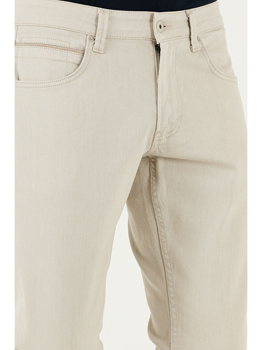 Bej Pamuklu Regular Fit Normal Bel Boru Paça Jeans 2211S66PARMA-4