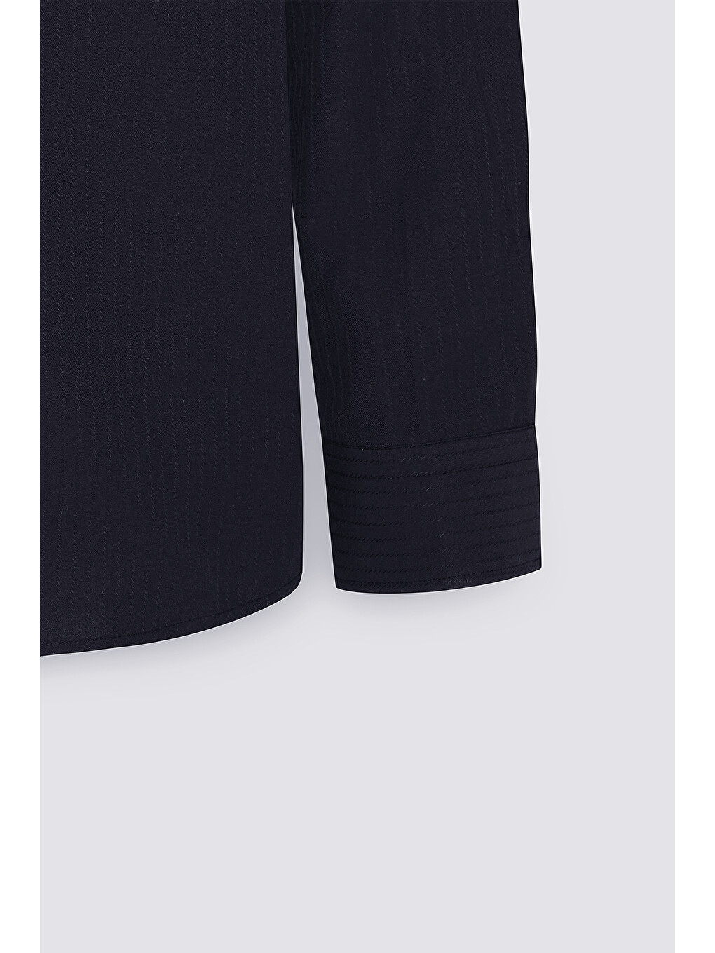 Erkek Siyah Pamuklu Slim Fit Dar Kesim Çizgili Klasik Yaka Gömlek-9