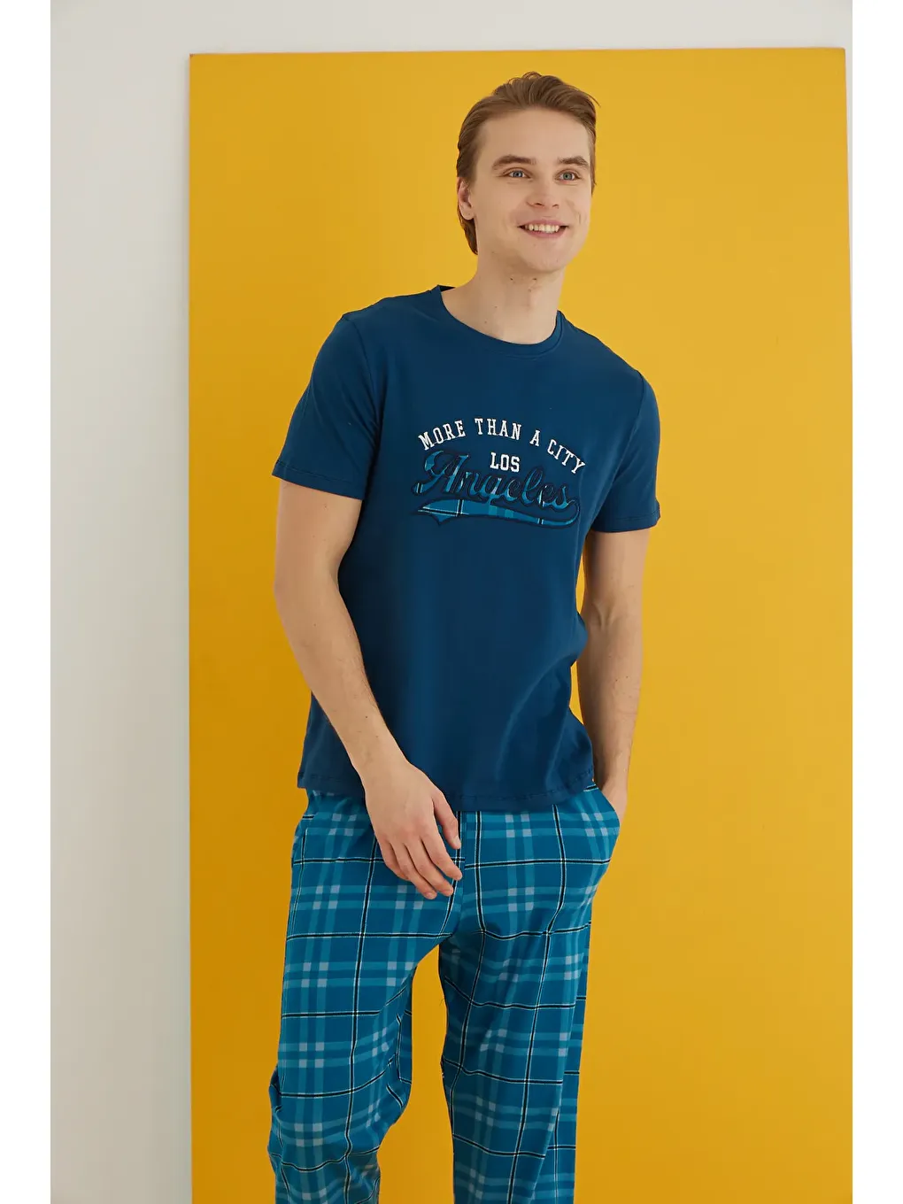 İndigo Penye Erkek Pijama Takım 7501-7