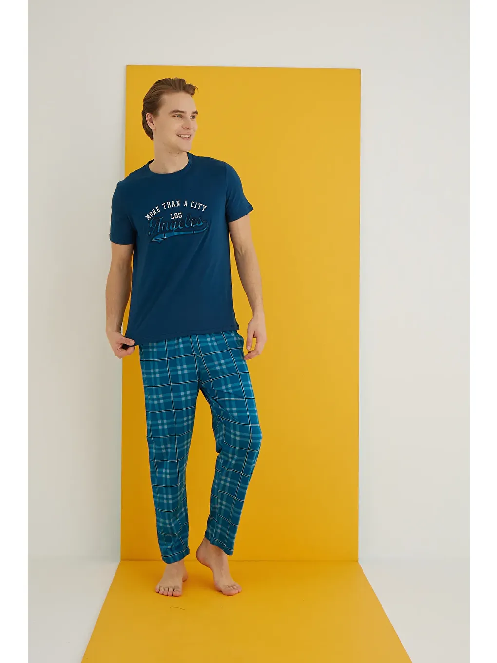 İndigo Penye Erkek Pijama Takım 7501-7-1