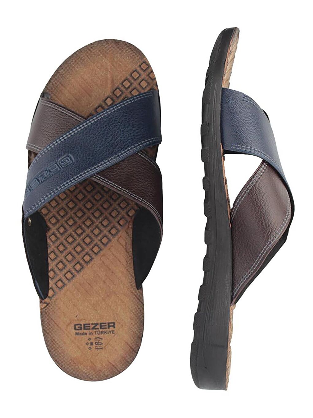 Lacivert Yazlık Klasik Erkek Terlik-6