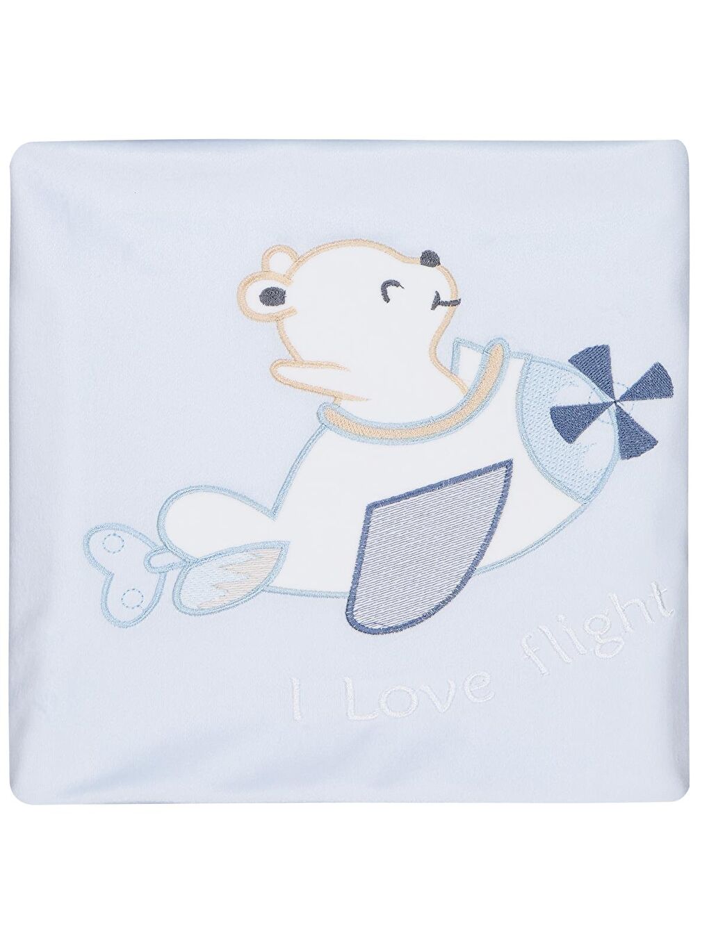 Velboa Uçaklı Erkek Battaniye - Mavi Standart