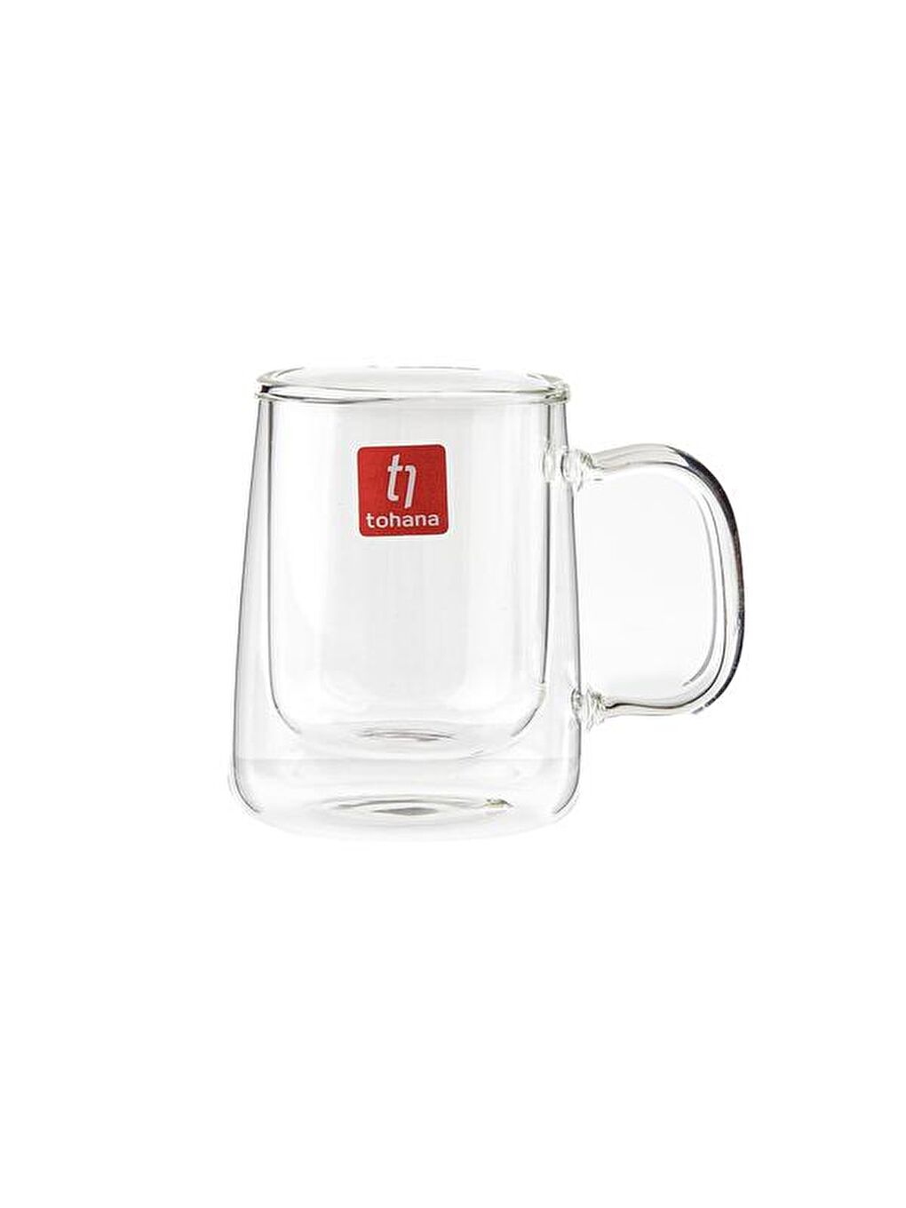 Renksiz Çift Cidarlı 2'li Cam Kahve Fincanı - Şeffaf - 100 ml