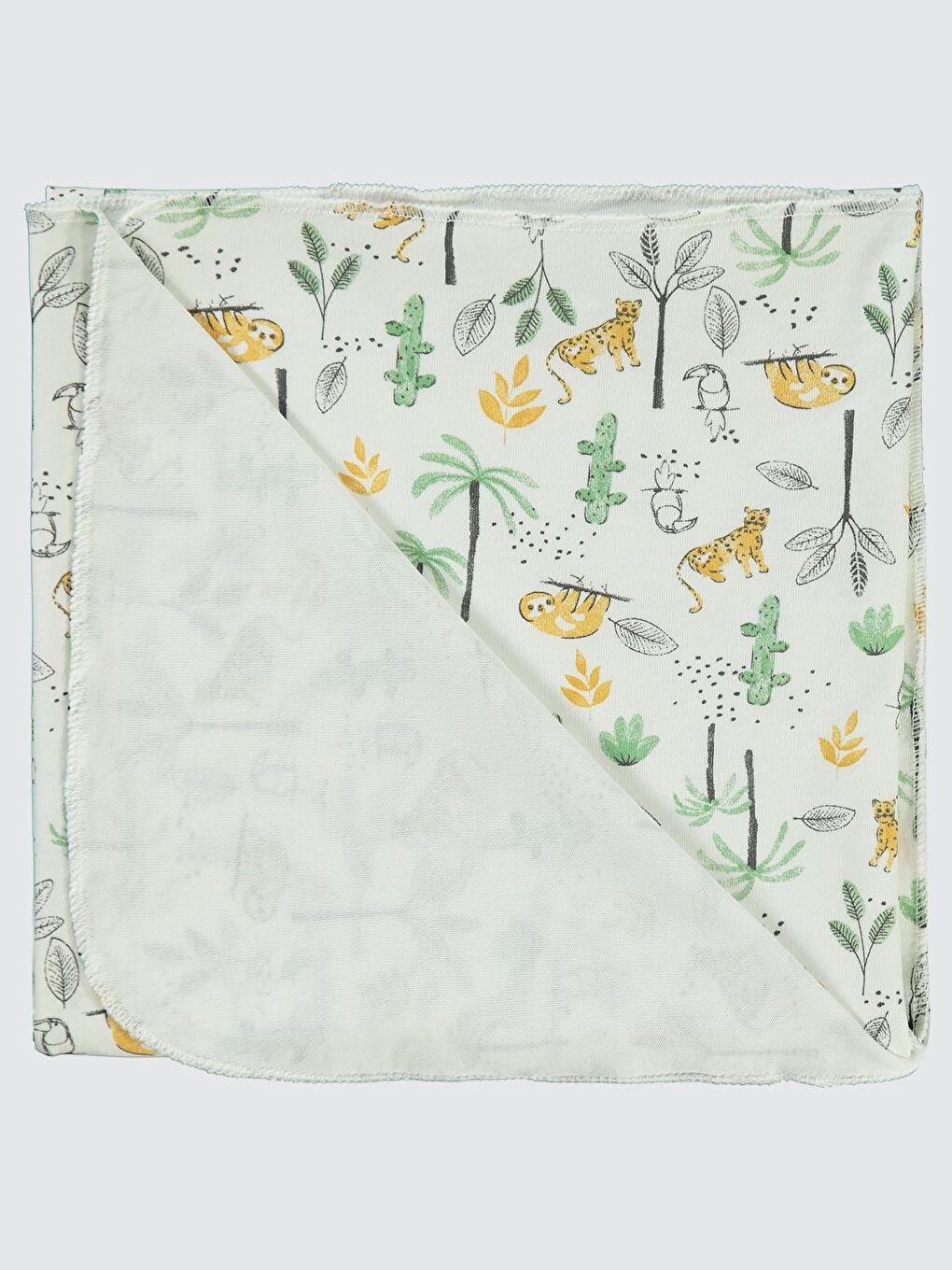 Baby Hayvan Ağaç Baskılı 80*90 Battaniye - Ekru Standart-1