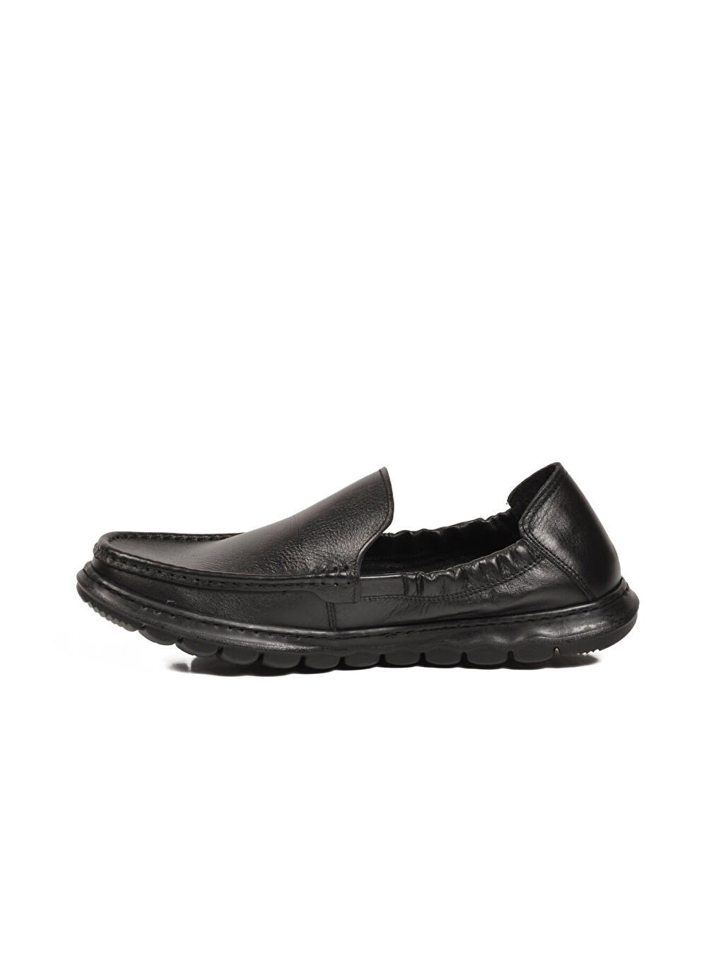 Siyah Erkek Hakiki Deri Smart Casual Loafer Ayakkabı Hafızalı Rahat Taban Sensitive M599 M-1