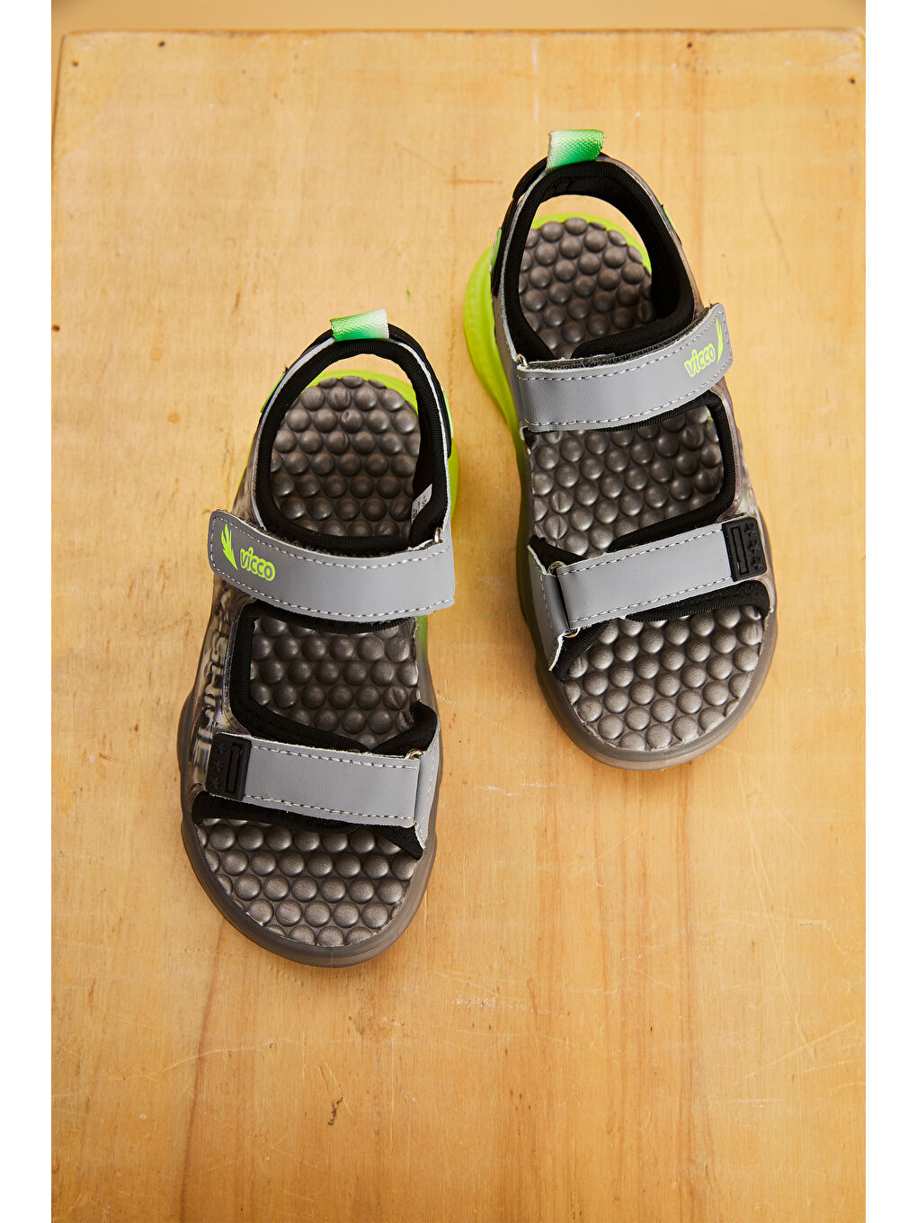 Felipe Işıklı Erkek Bebek Gri Sandalet-3