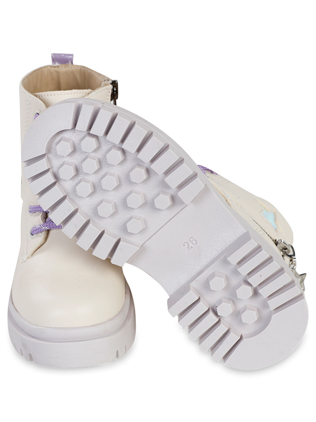 Boots Kız Çocuk Bot 31-35 Numara Krem-Lila-2
