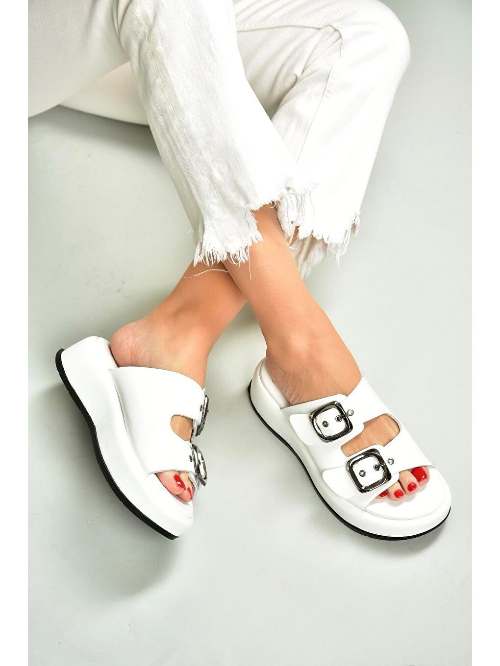 Beyaz Kadın Terlik U2964450-1