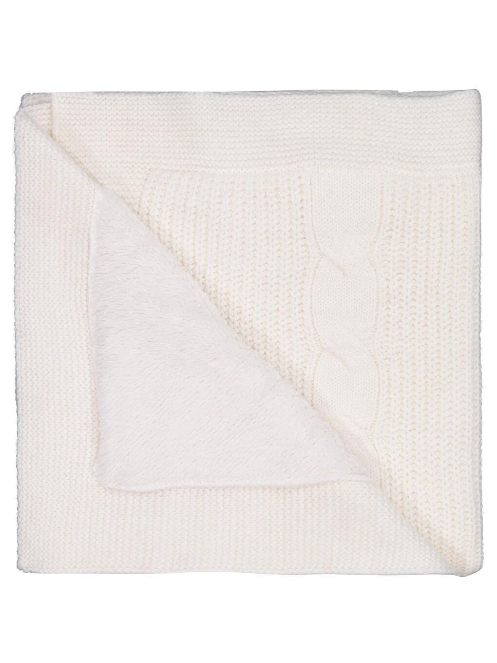 Baby Çizgili Velsoftlu Hattuş Battaniye - Ekru Standart-1