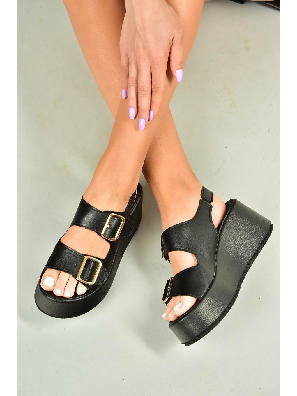 Siyah Kadın Dolgu Topuklu Ayakkabı U9464185