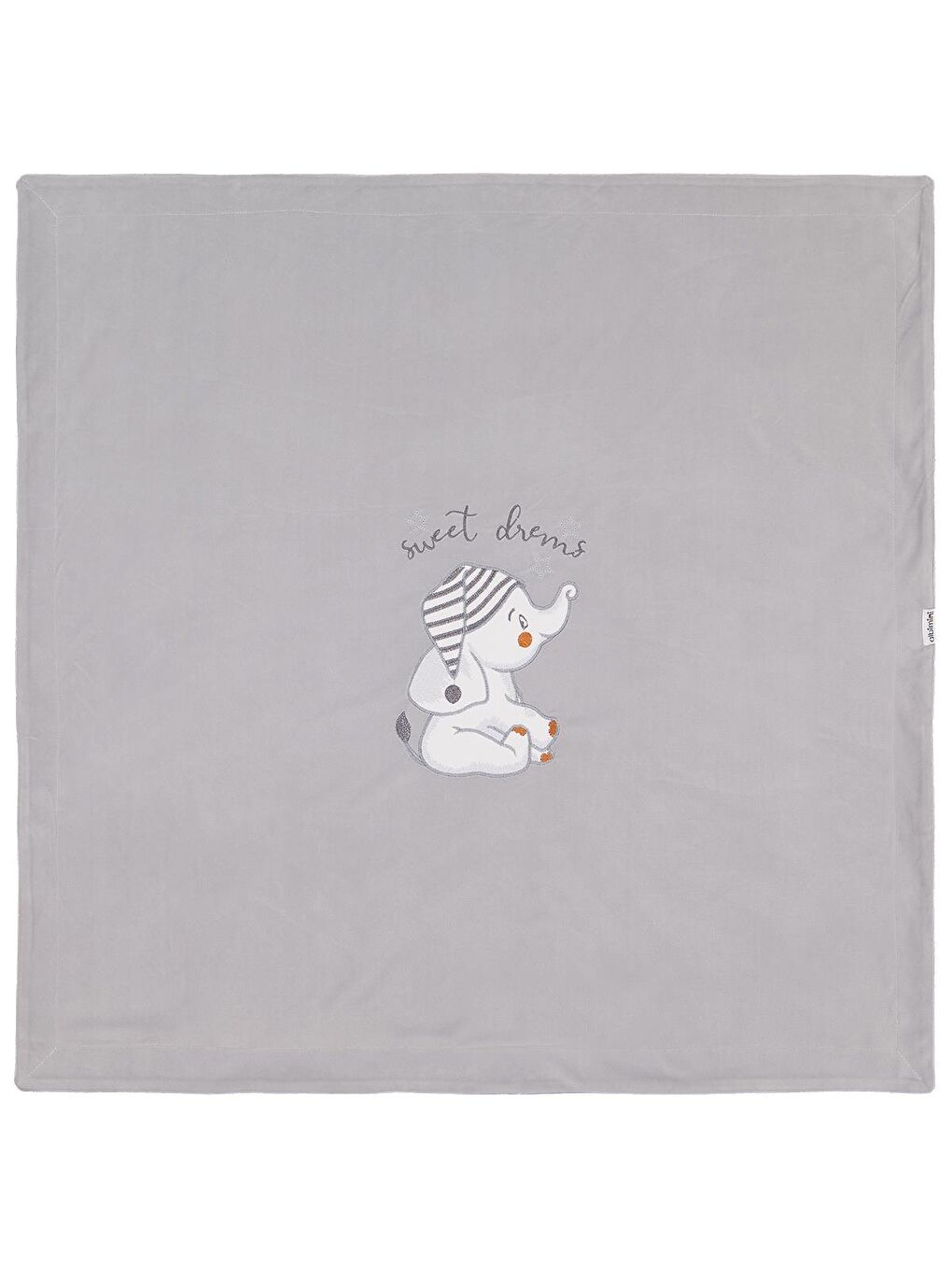 Filli Nakış Battaniye - Gri Standart-1