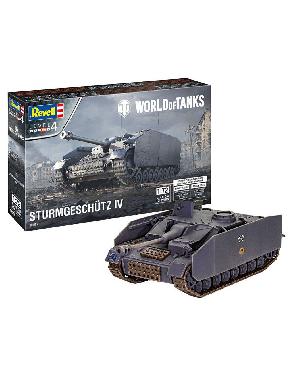 Revell Renksiz Maket Sturmgeschütz IV World of Tanks 03502